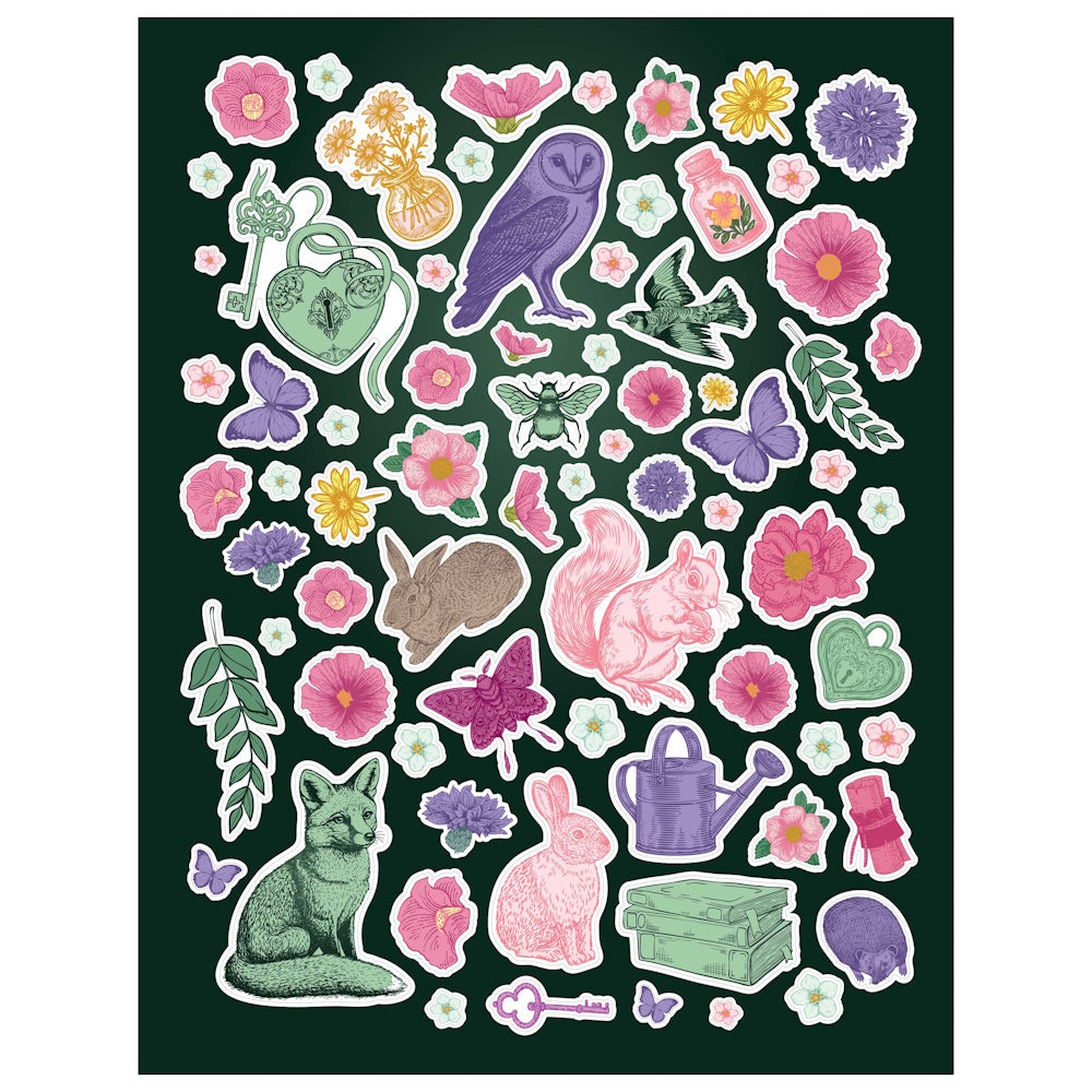 Art Maker Decorative Sticker Colouring Book - Secret Garden – Happily ...